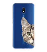 Xiaomi Redmi 8A Uyumlu Kapak Catface Tasarımlı Şeffaf Silikon Kılıf
