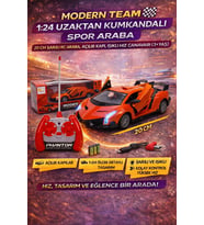 Şarjlı Uzaktan Kumandalı 20 cm Spor Araba Modern Team RC Yarış Arabası Açılır Kapı (Turuncu)