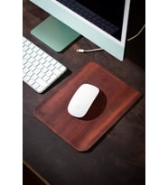 Kişiye İsme Özel Hakiki Deri Mouse Pad (Rose)