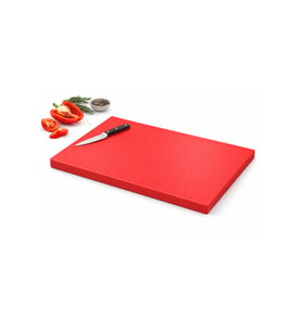 Kırmızı Polietilen Kesim Tahtası 40x30x2 cm, Restoran ve Kasap Kullanımı