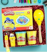 Play-Doh Parmak Boya & Ahşap Çıngırak Marakas & Figürlü Anahtarlık & Play - Doh Oyun Hamuru Okula Dönüş Seti