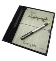 Scrikss İsme Özel Verona Defter(İstanbul Silüeti) + İsme Özel İstanbul Kalem + Kişiye Özel Kutulu Set (Karışık)