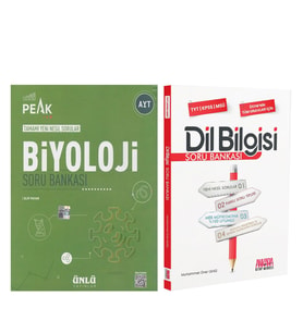 Ünlü Yayıncılık AYT Biyoloji Best Peak ve AKM Dil Bilgisi Soru Bankası Seti 2 Kitap