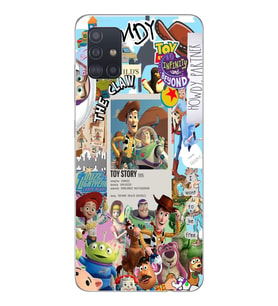 Samsung Galaxy A71 Uyumlu Toy Story Tasarımlı Şeffaf Telefon Kılıfı