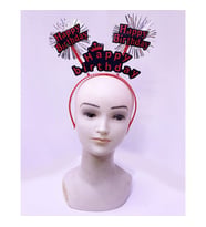 Periboia Happy Birthday Neon Kırmızı Doğum Günü Tacı (Karışık)