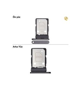 Samsung Galaxy A37 Sim İç Yuvası Çiftli ile Uyumlu Siyah Çiftli sim yuvası ikili sim tepsisi çiftli sim aparatı dual sim çekmecesi
