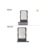Samsung Galaxy A37 Sim İç Yuvası Çiftli ile Uyumlu Siyah Çiftli sim yuvası ikili sim tepsisi çiftli sim aparatı dual sim çekmecesi