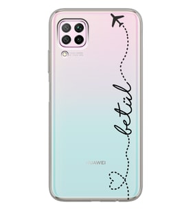 Huawei Uçaklı Kuyruk Tasarımlı Şeffaf Telefon Kılıfı