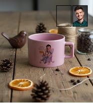 Kişiye Özel Karikatürlü Cat Dad Kedi Babası Lüks Pastel Fincan Babalar Günü Hediyesi