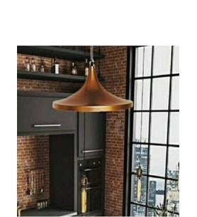 Dylight Sara Retro Metal Dekoratif Bakır Modern Rustik Sarkıt Avize Çap:36 cm