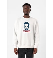 Breaking Bad Jesse Pinkman Bitch Beyaz Erkek 2ip Sweatshirt