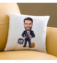 Kişiye Özel Tamir İşleri Seven Erkek Karikatürlü Yastık