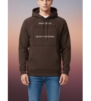 Kişiye Özel Baskılı Unisex İçi Polarlı Kapüşonlu Sweatshirt