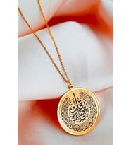 925 Ayar Gümüş Rose Kaplama Nas Süresi Kolye 201021977