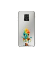 Redmi Note 9s ile uyumlu Splash ahtapot tasarımlı şeffaf silikon kılıf