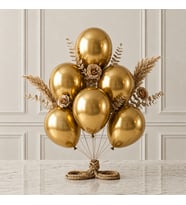 Altın Renk Lateks Metalik Balon (30 cm) - 6 Adet