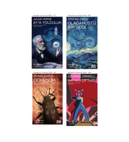 Olağanüstü Bir Gece + Ay'a Yolculuk + Dönüşüm + Hayvan Çiftliği- 4 Kitap Set - Iş Bankası Özel Set