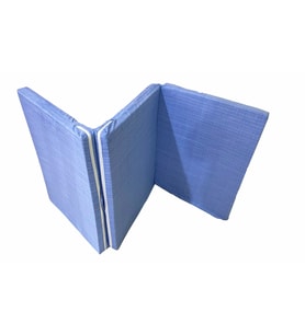 Katlanır Yer Yatağı Sünger Yatak MAVİ ÇİZGİLİ 80x180 Cm-7 CM Tek Kişilik