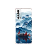 PrintiFy Huawei Psmart2021 ile Uyumlu Simya Serisi Sonsuz Akış Tasarımlı Uv Baskılı Köşe Korumalı Antişok Kılıf