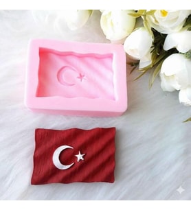 Türk Bayrağı Silikon Kalıp 8.5x5.1