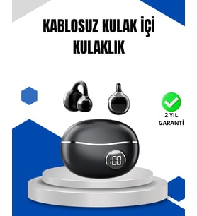 Bluetooth 5.4 Kablosuz Kulaklık – Açık Kulak Güvenli Tasarım ve Hızlı Şarj Özelliği
