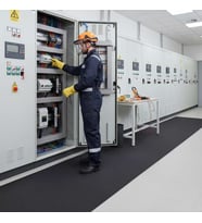 FlorONE Elektrik İzolasyon Matı  Elektrik Pano Önü Yalıtkan Paspas  EPDM İzole Halı 9 mm - 90x100 cm