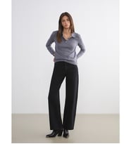 LCW Jeans Siyah Wideleg Kadın Jean Pantolon