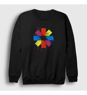 Presmono Unisex Siyah Colors Red Hot Chili Peppers Sweatshirt 107173tt