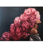 Çiçeklenmek Uzayan Çiçekler Sayılarla Boyama Seti 40x50 cm (Tuvale Gerili)