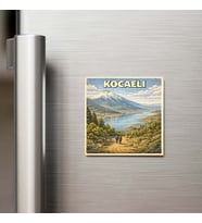Kocaeli Şehri - Pop-Art Travel - 9x9 cm Buzdolap Magneti