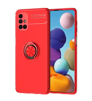 Galaxy M51 Kılıf Range Yüzüklü Silikon - Kırmızı