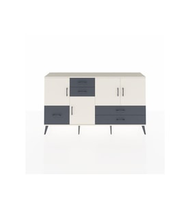 Arges Konsol 4 Raflı 5 Çekmeceli 4 Kapaklı 176x30x99 Aytaşı-Aytaşı/Antrasit