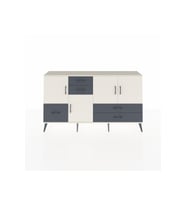 Arges Konsol 4 Raflı 5 Çekmeceli 4 Kapaklı 176x30x99 Aytaşı-Aytaşı/Antrasit