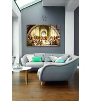 Kanvas Tablo Raphael Atina Okulu Dekoratif Cam Tablo 50 X 70
