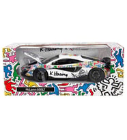 1:32 Sesli ve Işıklı RMZ Hobby Keith Haring Serisi Die Cast Çek Bırak Model Araba - Beyaz Mclaren 600lt