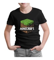 Minecraft - Cube Siyah Çocuk Tshirt