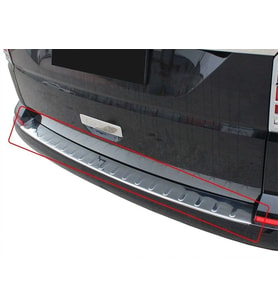 Volkswagen Caravelle Uyumlu T6 Arka Tampon Eşiği Krom (Formlu) 2015 Ve Sonrası