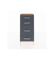 Arges Komodin 4 Çekmeceli 44x30x96 Çam-Antrasit