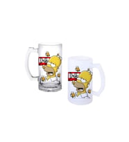 Ghostbastır Design Simpsons Duff Kulplu Bira Bardağı Buzlu veya Şeffaf Seçenekli 0209