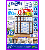 YEMEK DOLABI NEMÇEK NEM EMİCİ ÇEKİCİ RUTUBET ALICI KÜF ÖNLEYİCİ KÖTÜ KOKU GİDERİCİ 2000 GR 10 PAKET