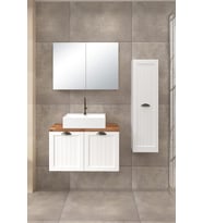 %100 Mdf 80 cm Aren Banyo Dolabı + 30 cm Aren Boy Dolabı