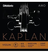 Daddario KA312 Keman Tek Tel Kaplan Amo (RE-D), 4/4