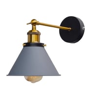 Mylights Retor Rustik Mafsalı Hareketli Konik Aplik Gri Başlık