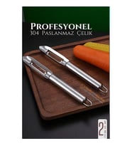 Soyacak Seti - Sebze Soyacağı Kabak Oayacağı Profesyonel Paslanmaz Çelik 2 li SET