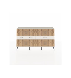 Arges Konsol 5 Raflı 3 Çekmeceli 8 Kapaklı 176x30x99 Aytaşı-Çam/Aytaşı