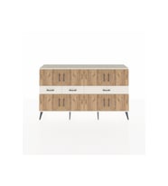 Arges Konsol 5 Raflı 3 Çekmeceli 8 Kapaklı 176x30x99 Aytaşı-Çam/Aytaşı