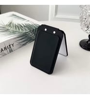 Apple iPhone 16e Uyumlu Aynalı Magsafe Kartlık (Siyah)