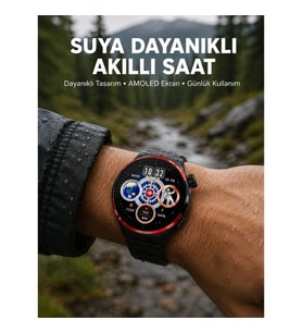 Mey İthalat® AMOLED Ekranlı Akıllı Saat Bluetooth Arama ve NFC Destekli Yeni Nesil