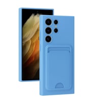 Samsung Galaxy S24 Ultra Kılıf Kelvin Kartvizitli Silikon - Mavi