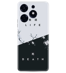 Tecno Spark 10 Pro Kılıf Resimli Desenli Baskılı Silikon Life and Death 1339